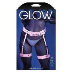 Fantasy Lingerie Glow Leg Harness-Pink O/S-Boxed